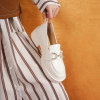 roberta诺贝达女单鞋秋季款中跟英伦小白，厚底乐福增高rl227002