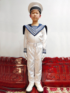 儿童小海军水手服长款运动会，合唱服男女亲子，表演服水兵船员服套装