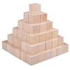 100粒原木大块木制正 儿童益智积木块 数学教具方块正方体立方体