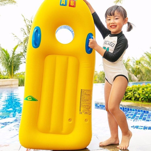 儿童浮排水上戏水玩具坐骑，浮板充气冲浪板浮床学游泳泳圈打水板。