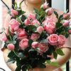保加利亚玫瑰花仿真花束假花摆设欧式塑料花装饰绢花客厅餐桌摆件