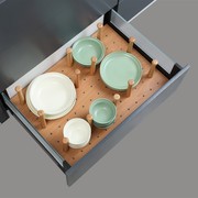 厨房抽屉分隔收纳架碗碟，分隔架子厨房，分隔多功能锅具置物架洞洞板