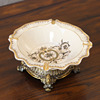 欧式复古陶瓷合金烟灰缸小糖果盘美式别墅样板房酒店客厅软装饰品