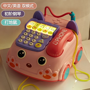 婴儿童仿真电话机玩具益智早教，座机宝宝多功能，音乐手机男女孩2岁3