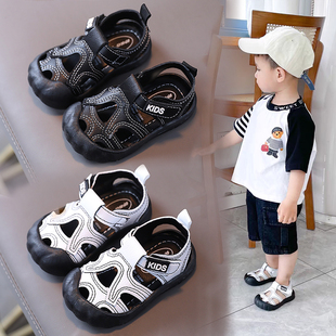 婴幼儿包头凉鞋0-1-3岁男童，夏季宝宝软底防滑学步鞋小童鞋儿童鞋4