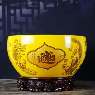 景德镇陶瓷聚宝盆摆件招财进宝盆，摆件家居饰品创意个性家装中国风