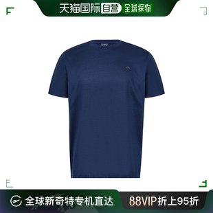 香港直发paul&shark鲨鱼，男士蓝色logo刺绣，t恤潮流百搭21411016