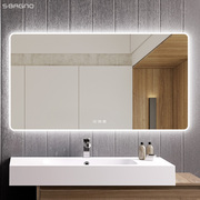 英国智能防雾浴室镜 卫生间带led灯镜触摸洗手间镜子壁挂化妆台镜