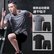 2024运动服套装男跑步短袖，冰丝夏季速干衣羽毛，篮球健身衣服宽松裤