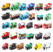 惯性汽车套装礼物木质火车头磁铁儿童玩具小孩木制小火车头轨道车