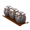 陶瓷仿古日式调味罐创意厨房，调味瓶500克一斤盐糖罐辣椒罐储物