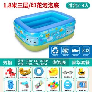 。儿童游泳池家用超大号充气家庭大型H室内加厚新生婴幼儿宝宝洗