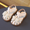 女宝宝公主凉鞋0一1-3岁婴儿软底学步鞋夏季女童包头防滑鞋子