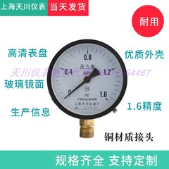 上海普通压力表y-100天川仪表