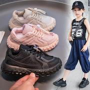 男童老爹鞋网布系带2022童轮胎底运动鞋韩版女童运动鞋潮