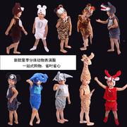 儿童服装分体动物演出服老虎狮子，熊猫亲子舞蹈，摄影表演服头饰