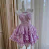 高端轻奢女装粉紫色甜美气质名媛公主连衣裙洛丽塔小洋装日常礼服