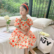 女童夏装连衣裙，夏季儿童公主裙子洋气，2024韩版童装小女孩裙子