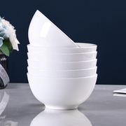 骨瓷碗家用纯白瓷碗单个创意餐具微波炉专用的碗碟套装陶瓷米饭碗