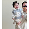 2024春秋装韩版婴儿可爱兔子针织马甲女宝宝洋气甜美背心百搭上衣