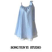songyunyi绑带蝴蝶结吊带上衣，显瘦花边短裤，套装气质风两件套装女