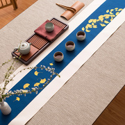 茶盘垫茶席中式禅意防水桌旗日式麻布现代简约风茶台茶几桌布套装