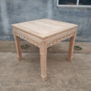 榆木餐桌方桌中式八仙桌长方桌明清古典白茬实木家具餐厅桌子