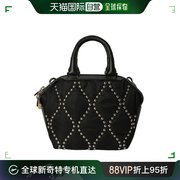 香港直邮ALEXANDER WANG 女士黑色铆钉手提包 20S0094-001