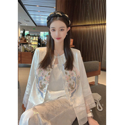 新中式国风改良重工刺绣，薄款外套女装早秋高级感轻奢气质长袖上衣