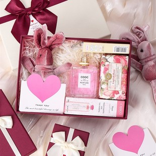 生日礼盒包装盒送女生新年礼物盒伴手礼盒子空盒高级感红色盒
