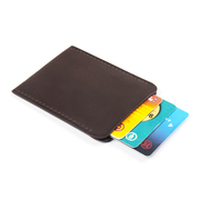 聚变原创手工牛皮极简小卡夹女真皮超薄男士信用卡专用卡套定制