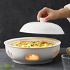 蜡烛加热炉会所商用明炉餐具中式汤盘饭店创意保温菜盘高级感明炉