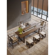 新中式实木茶桌椅禅意，客厅现代一体简约功夫，泡茶台多用桌椅组合
