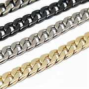 不掉色金属链单买斜挎小包包，链子带包带，肩带扁链包包链条配件