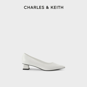 CHARLES＆KEITH女鞋CK1-60361339通勤尖头方跟单鞋女