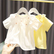 女宝宝超软短袖T恤纯棉透气上衣婴儿童夏装女童小清新娃娃衫