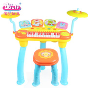 宝丽1601儿童摇鼓架子鼓琴鼓组合 打击乐器玩具 电子音乐琴