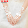 新娘手套婚纱手套结婚礼服配白色饰婚礼手套蕾丝短款春秋夏季手套
