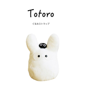 日本totoro宫崎骏吉卜力，正版白色小龙猫公仔玩偶布娃娃毛绒玩具