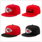 KC标志平沿帽子男女大红色时尚棒球帽硬顶帽外贸硬顶帽户外遮阳帽