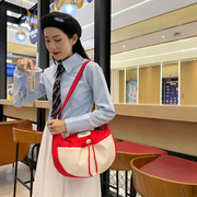 韩版撞色斜跨包潮学生上课休闲通勤尼龙包时尚(包时尚，)外出单肩逛街手机包