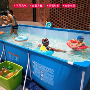 大型家用儿童游泳池超大支架成人家庭洗澡戏水池户外折叠加厚鱼池