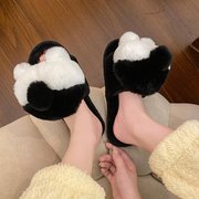 韩系秋冬季棉拖鞋女2024年室内保暖毛绒少女心防滑半包跟月子棉鞋