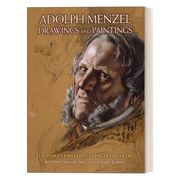 英文原版drawingsandpaintings素描，和油画阿道夫门泽尔，德国艺术家英文版进口英语原版书籍