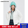 美特斯邦威羽绒服女2022冬季韩系纯色短款连帽宽松棉袄外套女