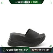 香港直邮潮奢 Givenchy 纪梵希 女士 MARSHMALLOW 黑色坡跟凉鞋 B