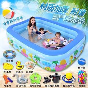 极速儿童洗澡桶6-10岁充气浴盆儿童大号儿童游泳池加厚加高婴儿泳