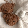 可爱小熊包包韩国儿童凹造型宝宝卡通毛绒熊斜背拉链包单肩包迷你