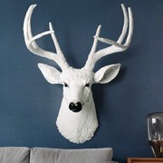 欧式创意鹿头壁挂墙饰客厅，墙面动物头壁饰，挂件墙壁复古立体装饰品
