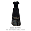 微胖mm新中式国风黑色马面裙女夏季日常改良版汉服半身长裙套装裙